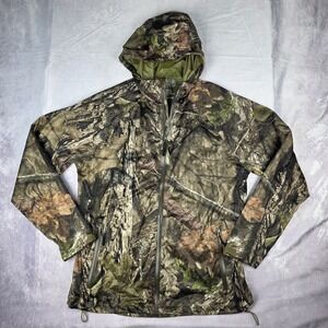 EHG Elite Jacket Mens Large Mossy Oak Camo Lightweight Hooded Water Resistant